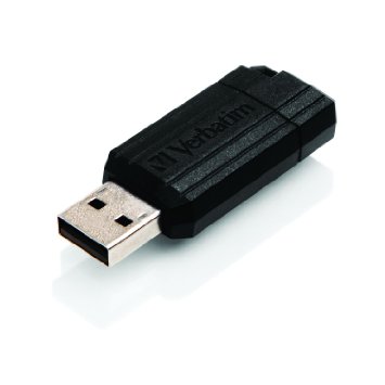 Pen Drive Negro 128Gb usb 2.0 retractil Verbatim Pinstripe